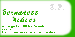 bernadett mikics business card